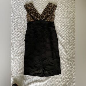 Sleeveless Dress with Double V-Neck